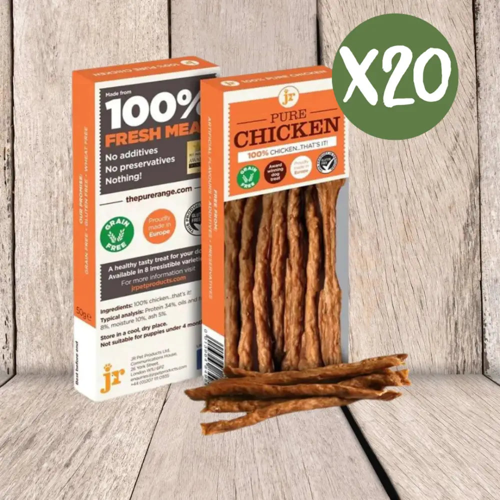 JR Pet Products Pure Chicken Sticks, 20 natural dog treats