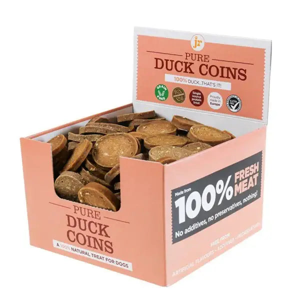 JR Pet Products Pure Duck Coins 1.5kg Box of 100% Fresh Meat Duck Treats