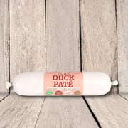 JR Pet Products Pure Duck Pate 200g in white casing with pink label