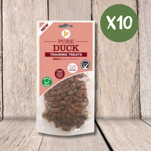JR Pet Products Pure Duck Training Treats Case of 10 - Natural Treats For Dogs