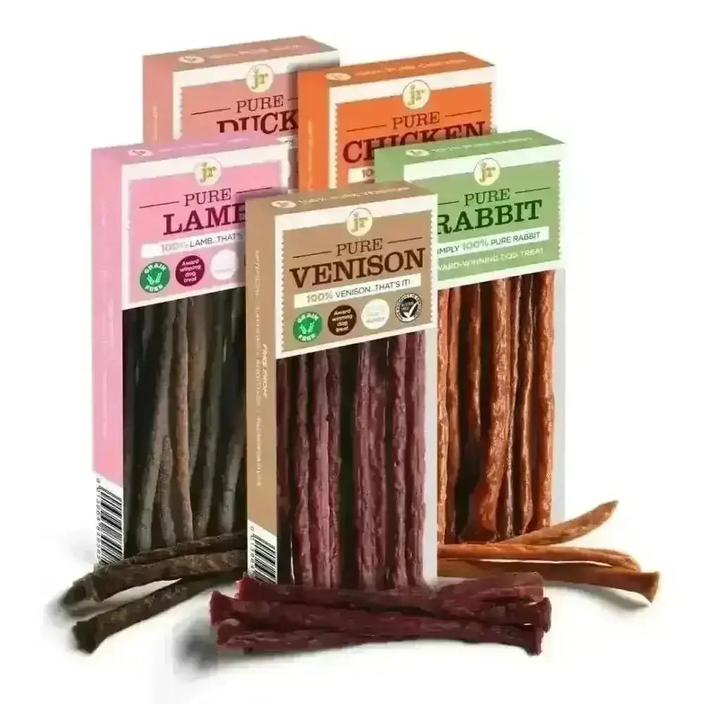 JR Pet Products Pure Sticks Variety: Venison Jerky in Brown Package
