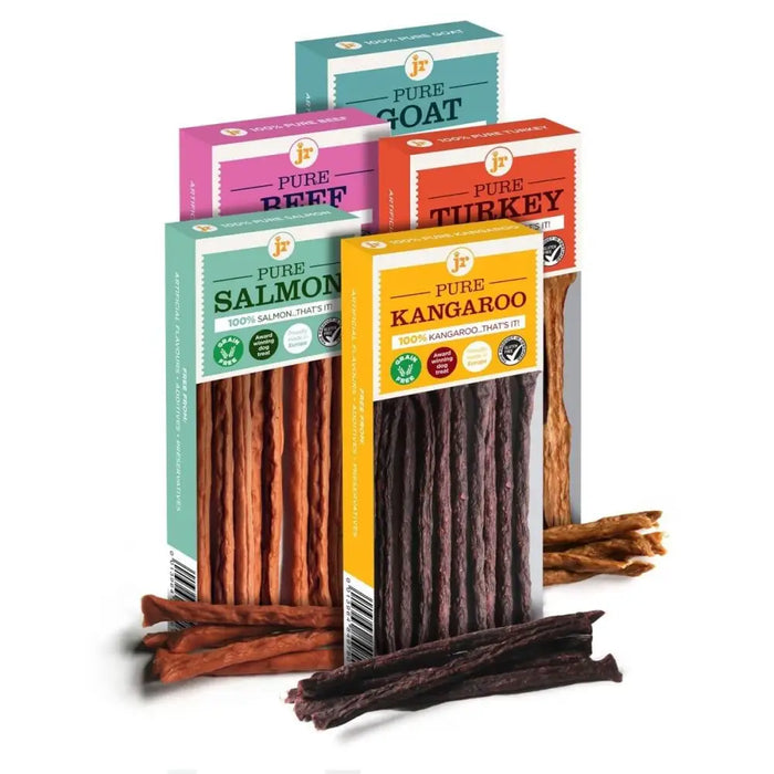Pure Range Variety Pack (Kangaroo, Salmon, Beef, Turkey & Goat) Dog Treats JR Pet Products
