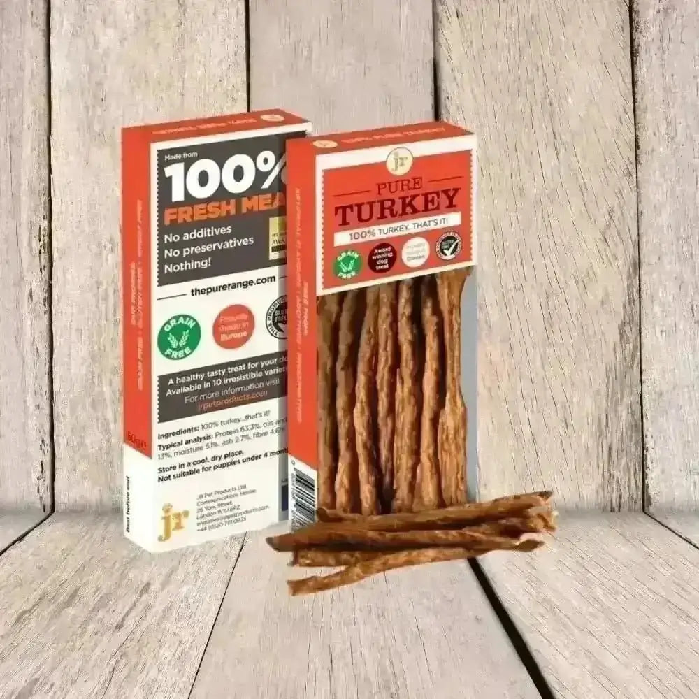 Pure turkey sticks for pets in red and white box, natural pet products