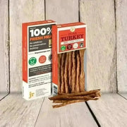 Pure turkey sticks for pets in red and white box, natural pet products