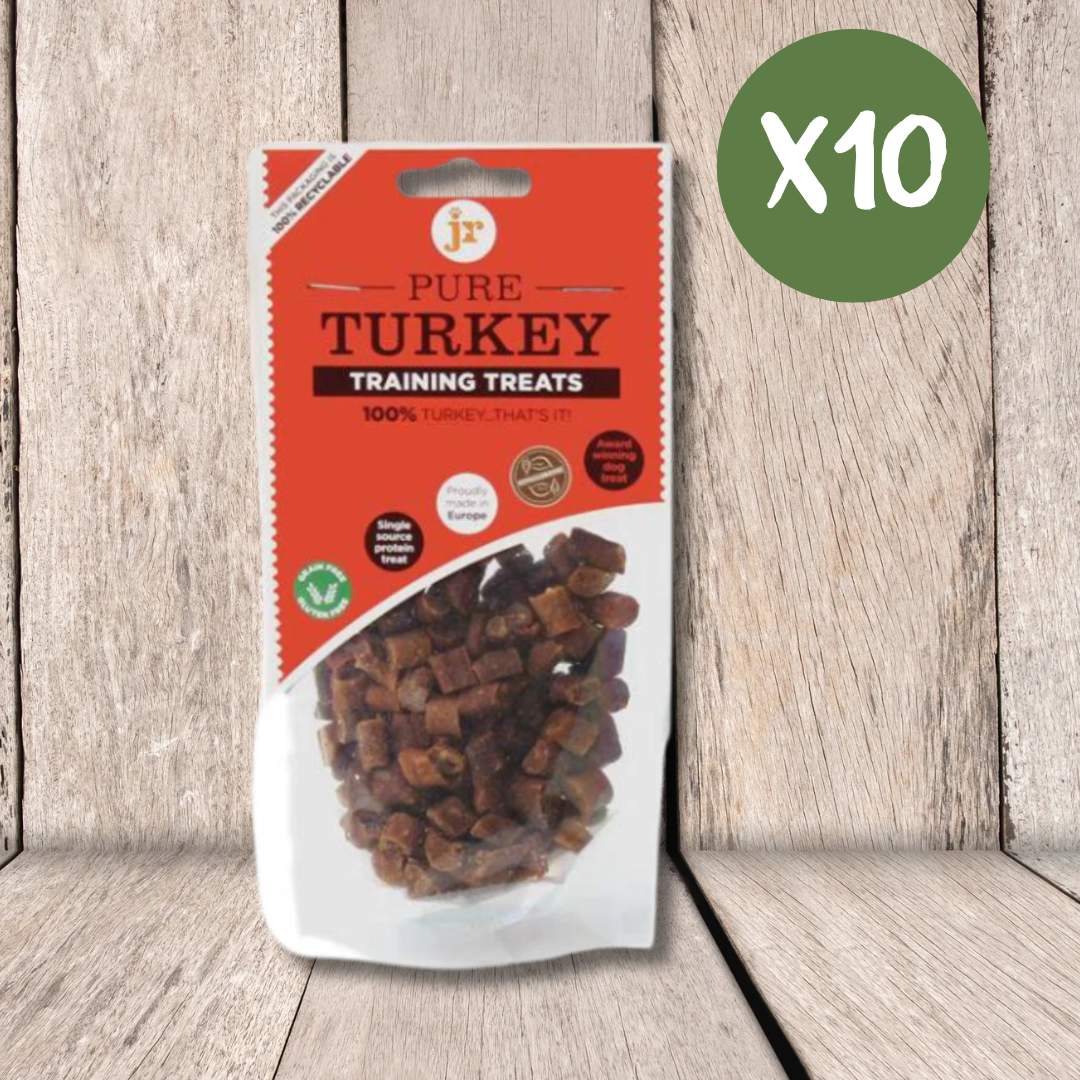 JR Pet Products Pure Turkey Training Treats Case of 10 - Natural Treats For Dogs
