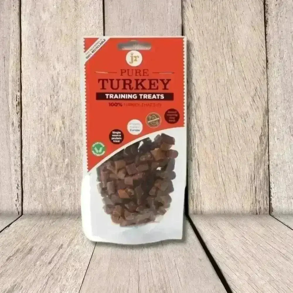 JR Pet Products Pure Turkey Training Treats in clear packaging