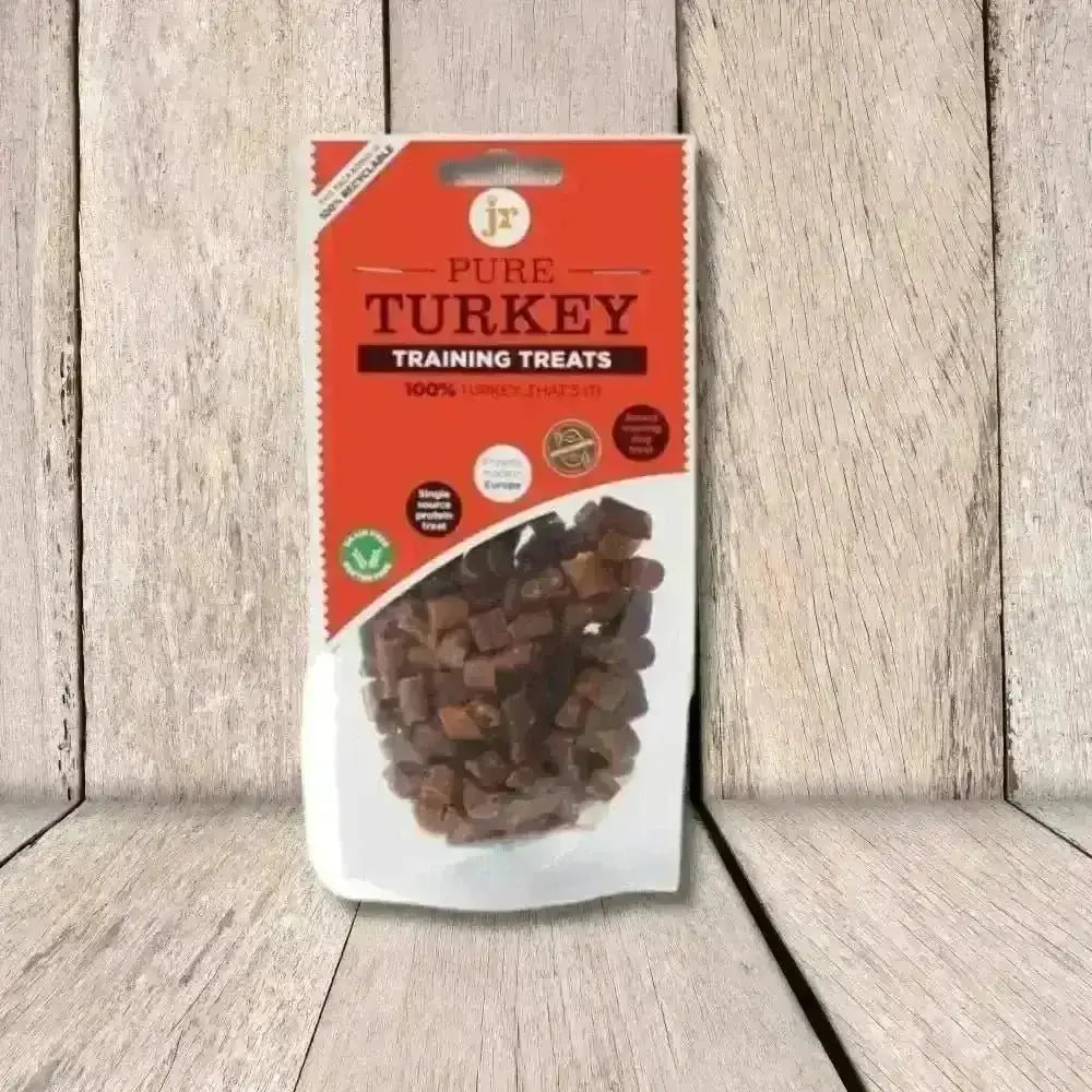 JR Pet Products Pure Turkey Training Treats in clear packaging