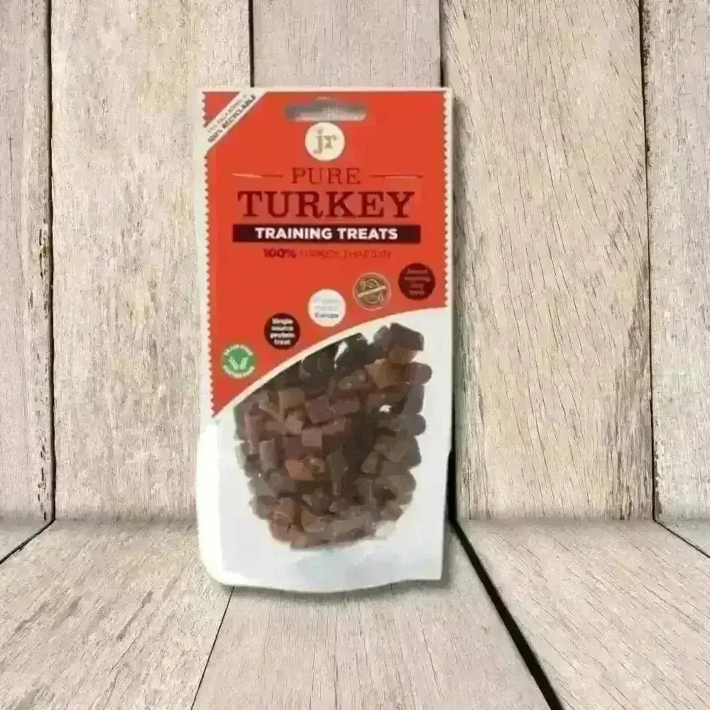 JR Pet Products Pure Turkey Training Treats in clear packaging