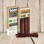 100% fresh meat jerky sticks in venison flavor from JR Pet Products Pure Venison Sticks, natural dog treats