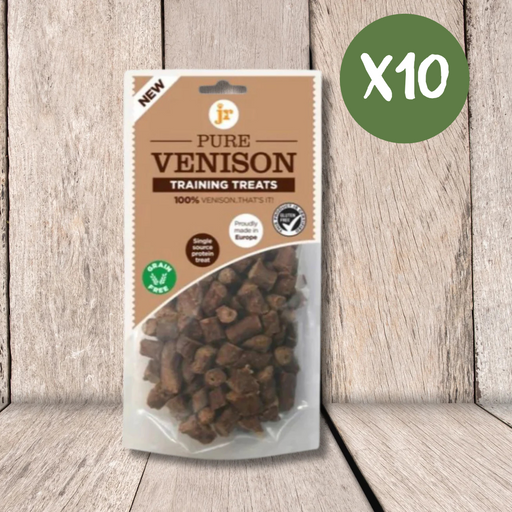 JR Pet Products Pure Venison Training Treats Case of 10 - Natural Treats For Dogs