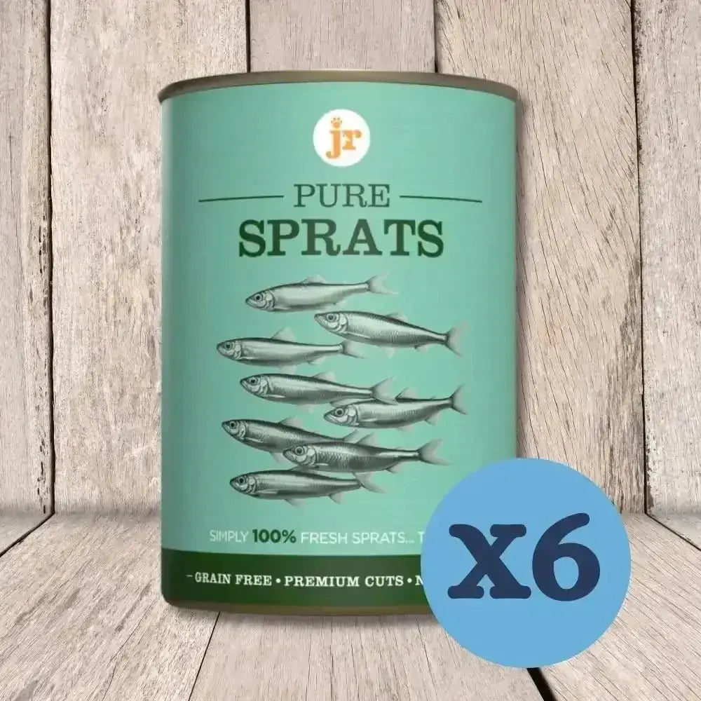 JR Pure Sprats Topper 400g can with green packaging