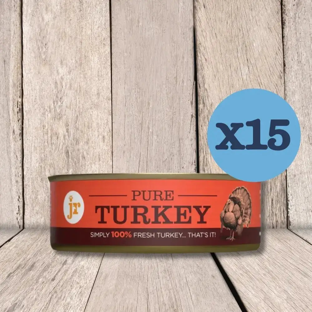 15-pack pure turkey canned food for JR Pure Turkey Topper & Mixer 80g