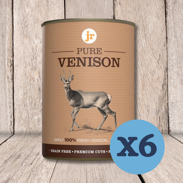 JR Pure Venison Topper & Mixer 400g - 400g x 6 - Natural Wet Dog Food