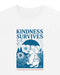 Kindness Survives – Blue Edition Certified Organic Cotton T-Shirt - Printed T-shirt