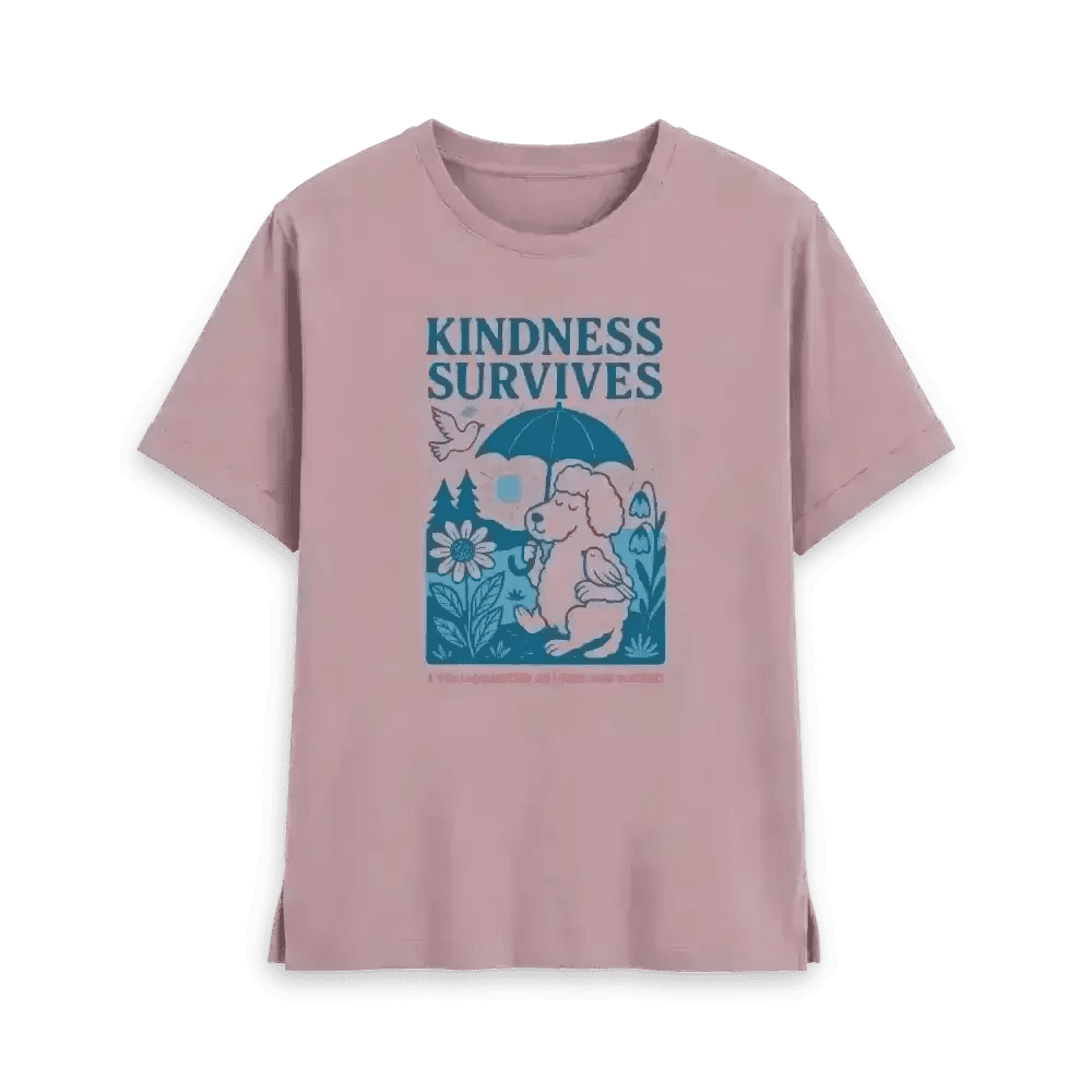 Mauve Printed T-shirt Front