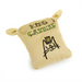Beige catnip pouch with 'King Catnip' text and cat illustration on a white background