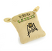 Beige catnip pouch with 'King Catnip' text and cat illustration on a white background