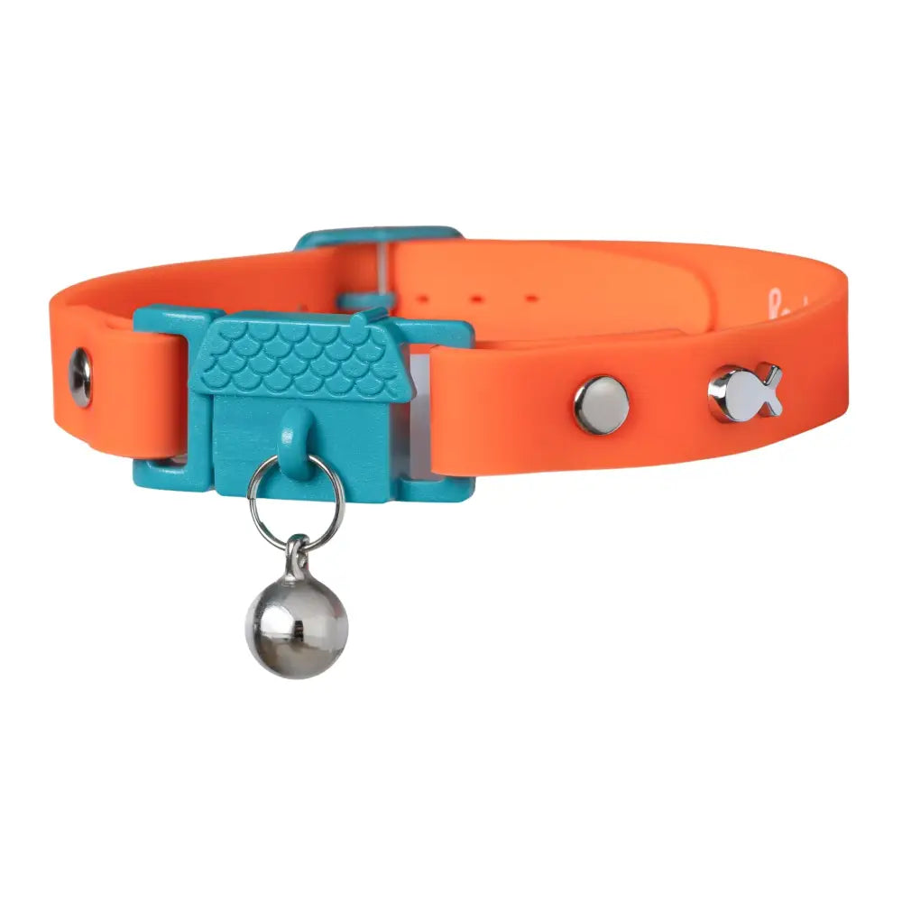 KITTYRAMA TANGERINE CAT COLLAR - Quick Release Breakaway Hypoallergenic - Cat Supplies