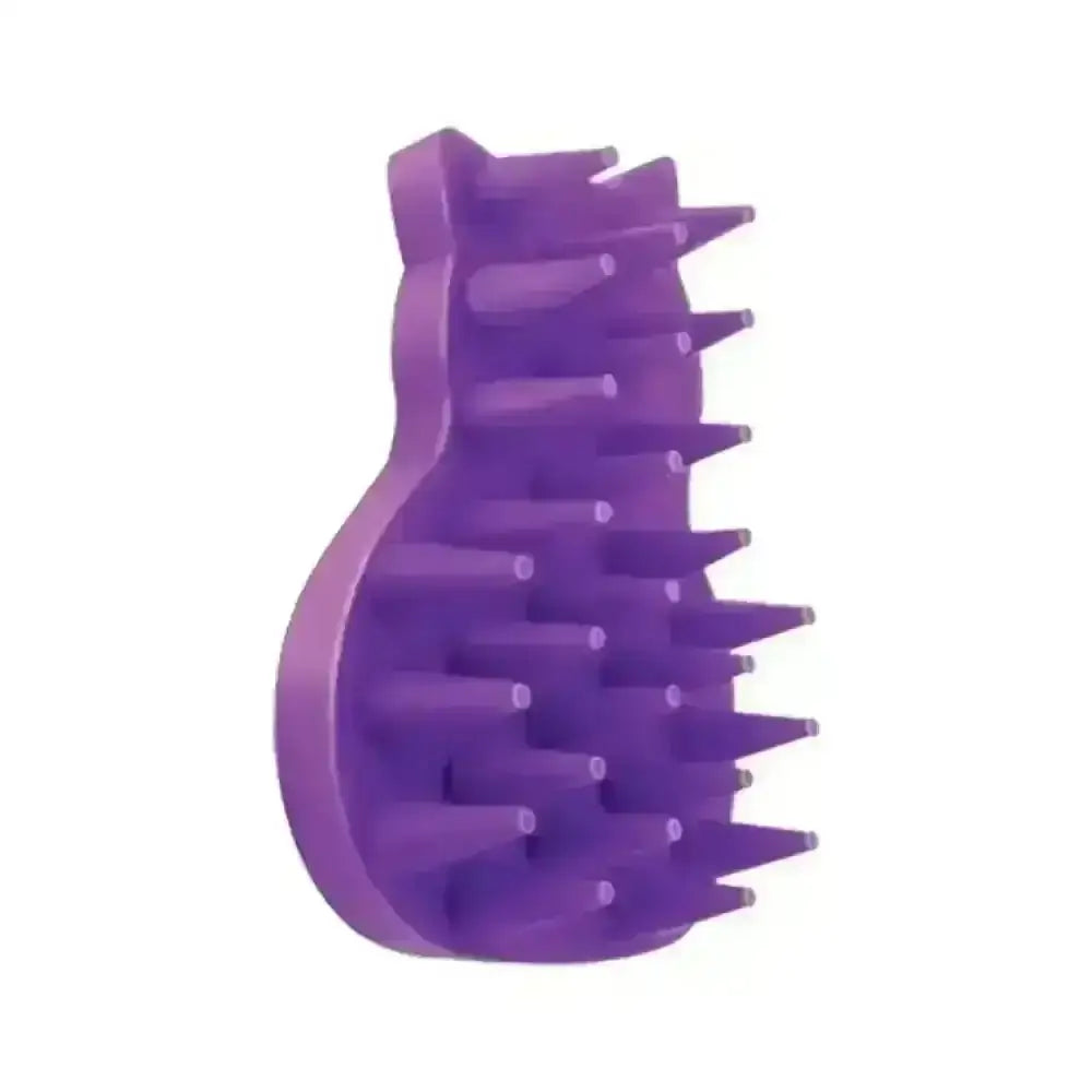 KONG Cat Zoom Groom purple pineapple-shaped detangling brush calms cats