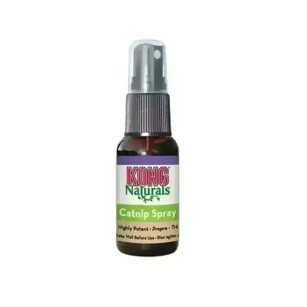 KONG Naturals catnip spray bottle with purple label and clear nozzle