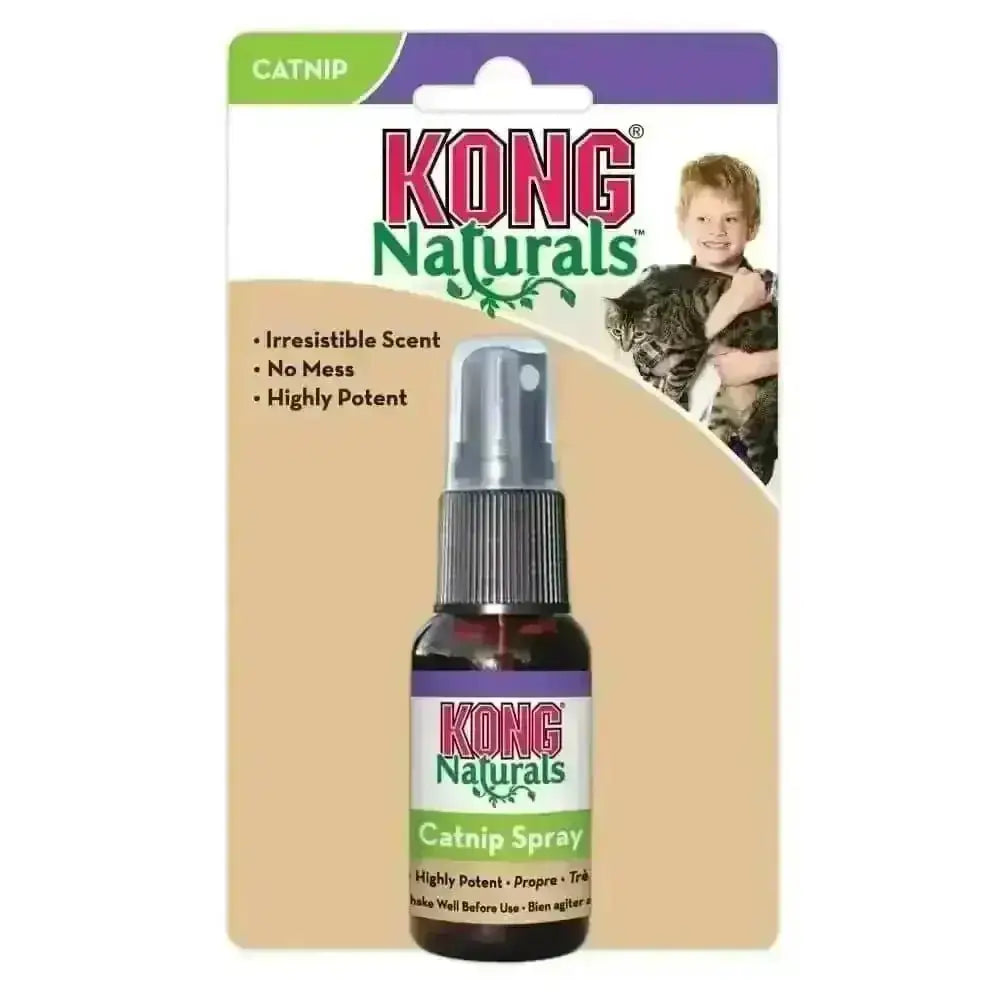 KONG Naturals Catnip Spray Bottle with Clear Cap and Purple Label