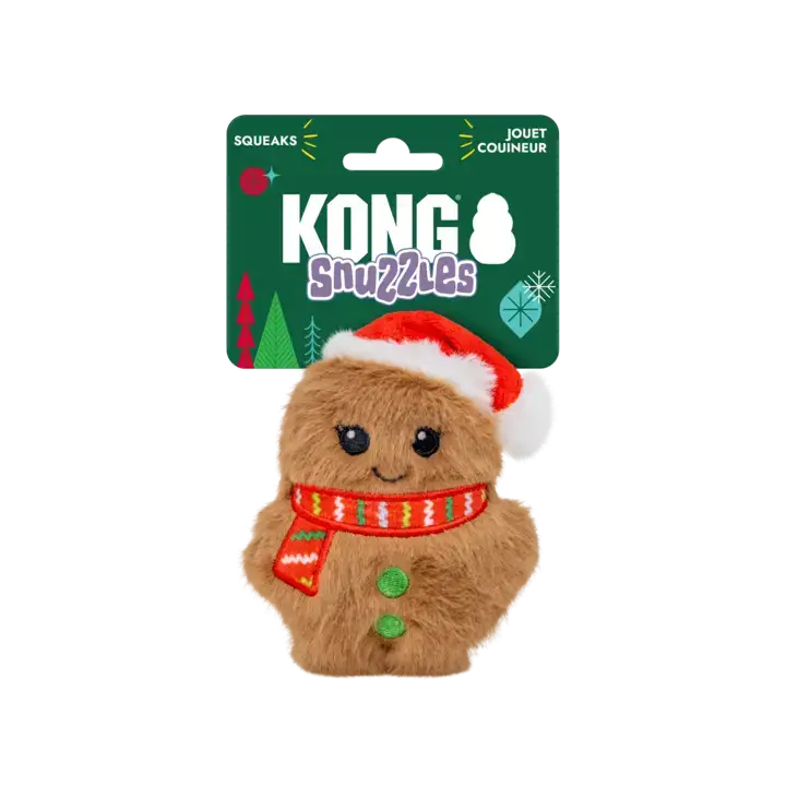 Kong Holiday Snuzzles Mini Santa Gingerbread Dog Toy - Toys | Natural Pet Shop