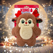 KONG Holiday Snuzzles Reindeer Medium with full-body squeaker toy