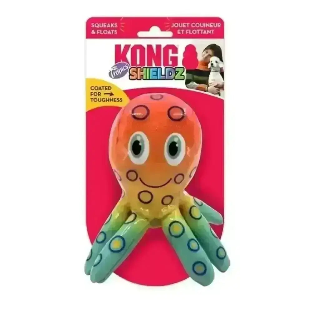 KONG Shieldz Tropics Octopus Medium toy with ultra-durable coating