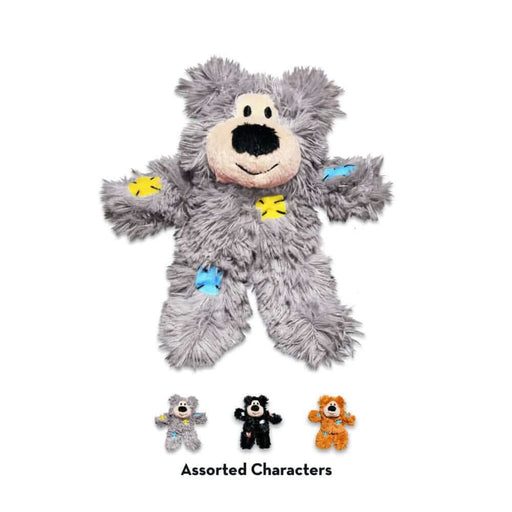 KONG Softies Patchwork Bear Cat Toys KONG