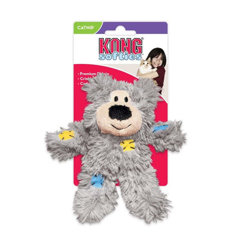 KONG Softies Patchwork Bear Cat Toys KONG