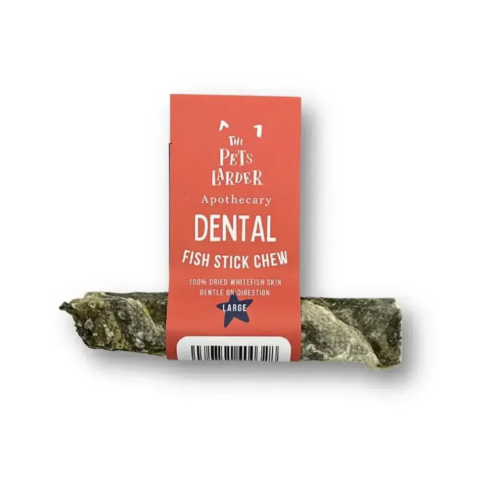 Large Pets Larder Fish Stick Chews for Dogs, Natural Green Brown Texture, 1kg
