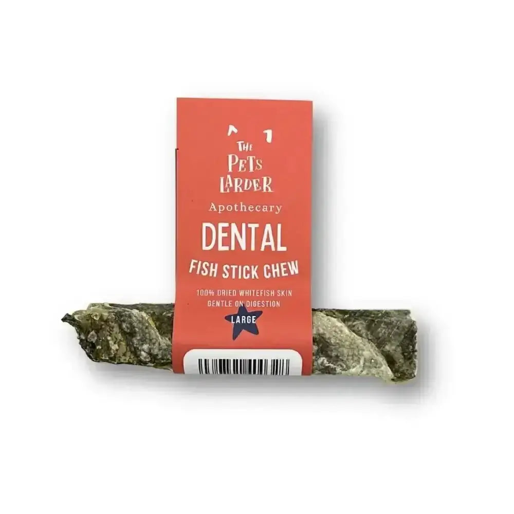 Large Pets Larder Fish Stick Chews for Dogs, Natural Green Brown Texture, 1kg