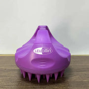 Purple Leucillin Silicone Brush: spiky hedgehog scalp massager