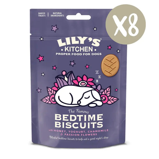 Lily’s Kitchen Bedtime Biscuits Baked Treats - Box of 8 - Natural Treats For Dogs