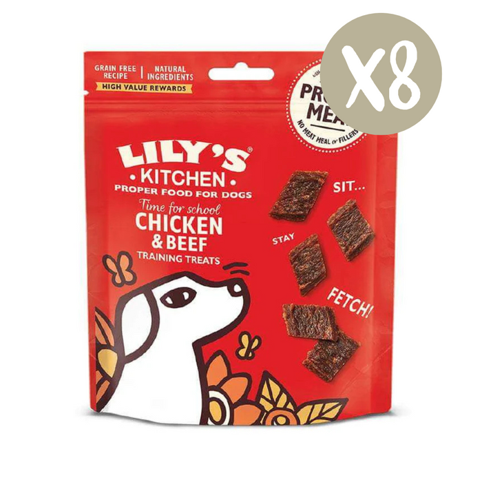 Lily’s Kitchen Chicken & Beef Training Treats 70g - Box of 8 - Natural Treats For Dogs