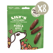 Lily’s Kitchen Dog Cracking Pork & Apple Sausages 70g - Box of 8 - Natural Treats For Dogs