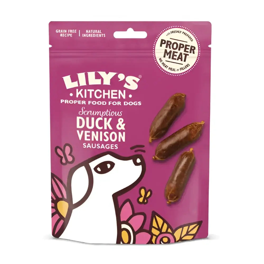 Lilys Kitchen freshly prepared duck and venison delightful snack-size sausages