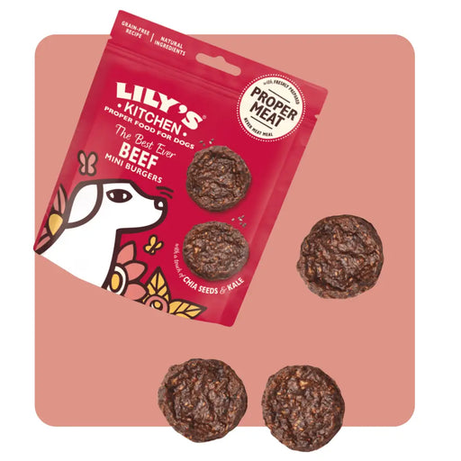 Lily’s Kitchen The Best Ever Beef Mini Burgers - Natural Treats For Dogs
