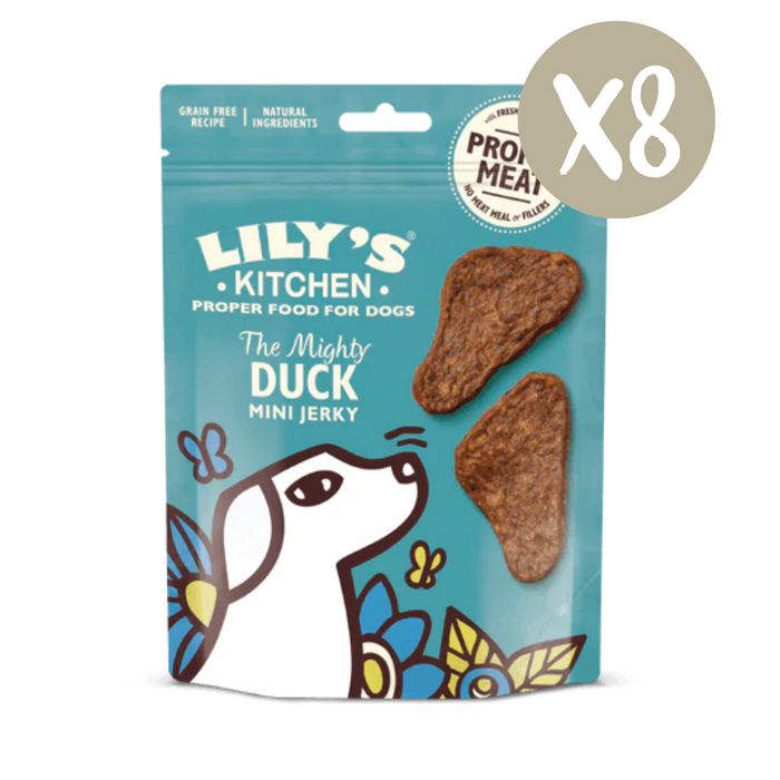 Lily’s Kitchen The Mighty Duck Mini Jerky - Box of 8 - Natural Treats For Dogs