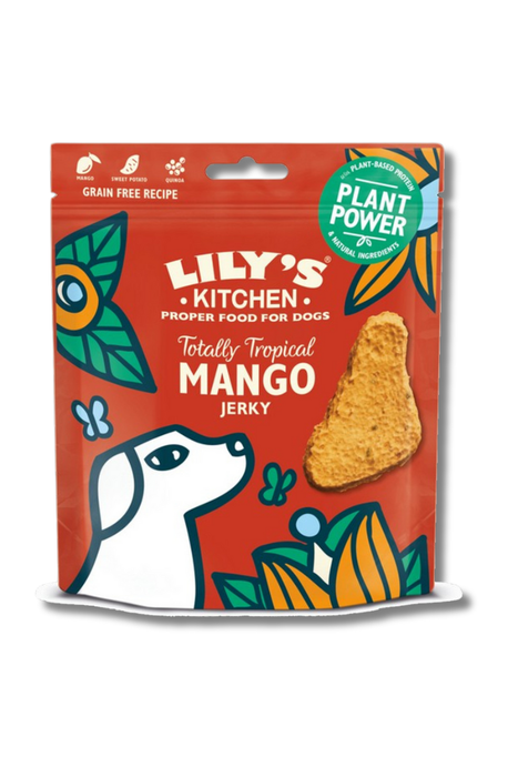 Lily's Kitchen Totally Tropical Mango Jerky for Dogs 70g | Natural grain free plant based treats