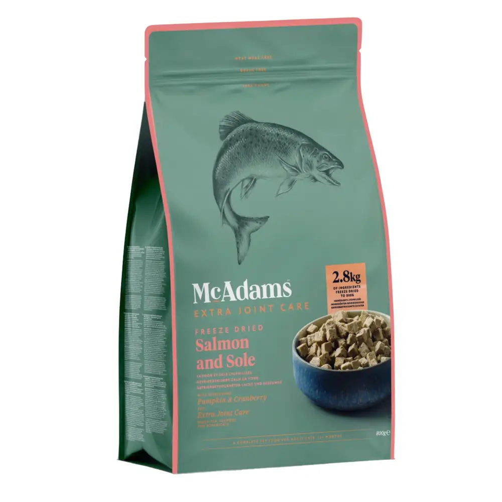 McAdams Cat Freeze Dried Salmon & Sole on a white background