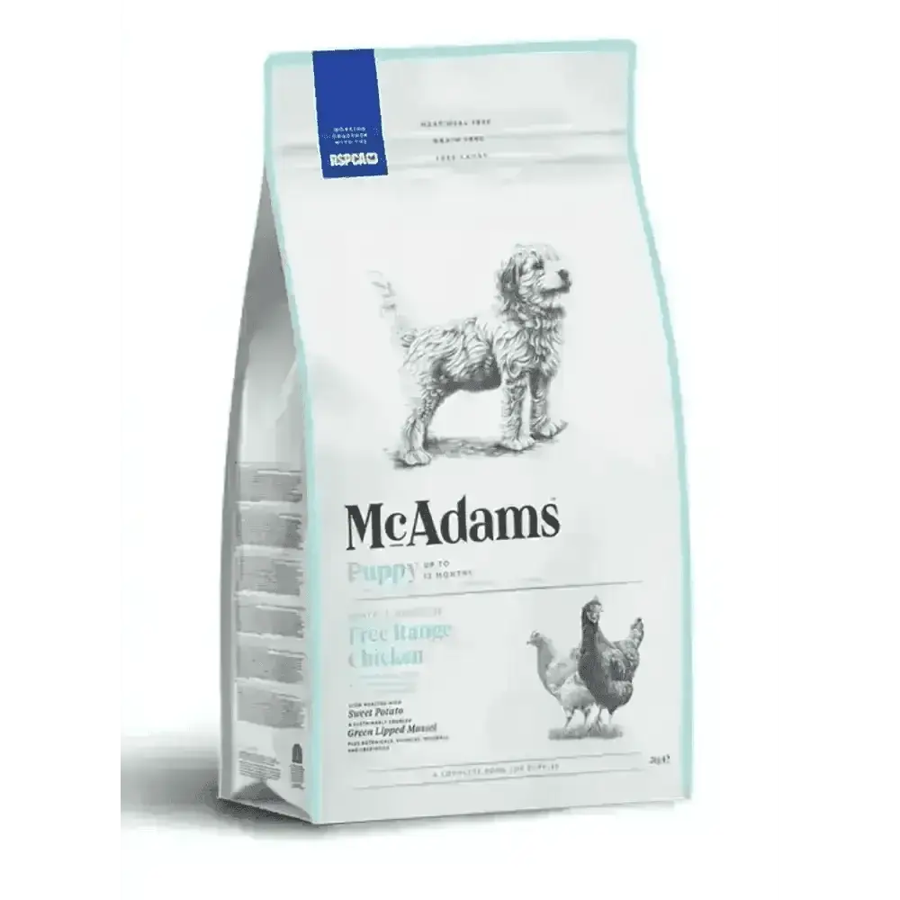 McAdams Free-Range Chicken Puppy Food Bag with British Free-Range Chicken