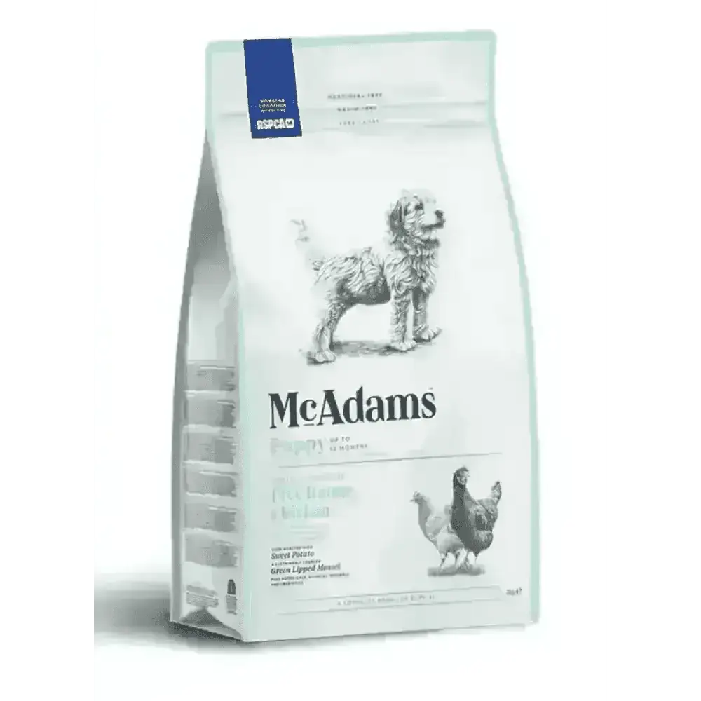 McAdams Free-Range Chicken Puppy Food Bag with British Free-Range Chicken
