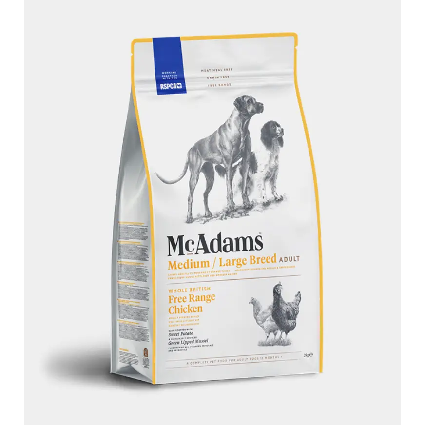 Mcadams Medium/ Large Breed Free Range Chicken - Natural Dry Dog Food | Pet Shop