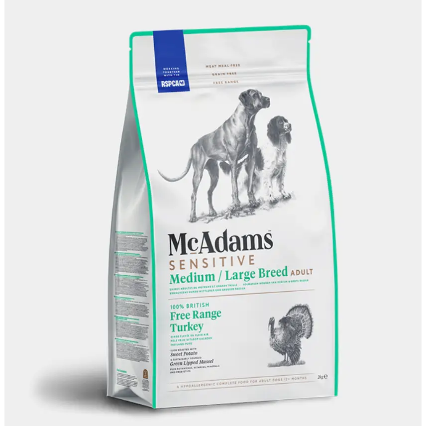 Mcadams Medium/large Breed Free Range Turkey - Natural Dry Dog Food | Pet Shop