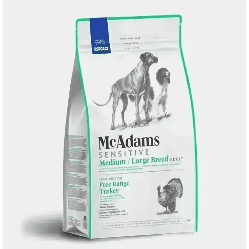 Mcadams Medium/large Breed Free Range Turkey - Natural Dry Dog Food | Pet Shop