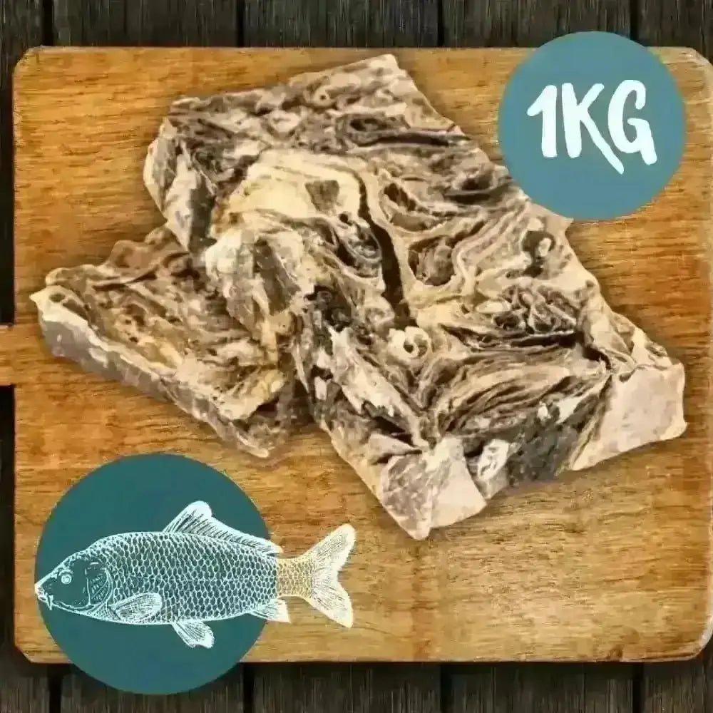 Mighty Fish Chews: 1kg dog fish fillet on wooden board