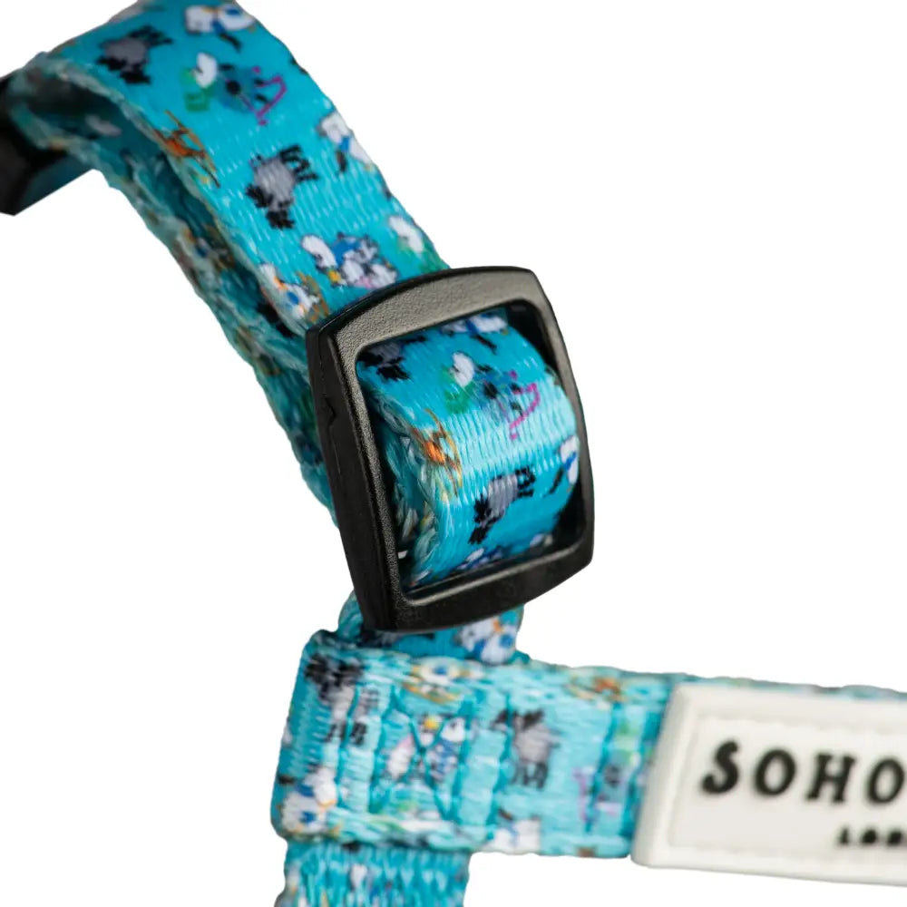 Moomins Blue Holiday Dogs H-Harness by Soho Poms - Dog Harnesses