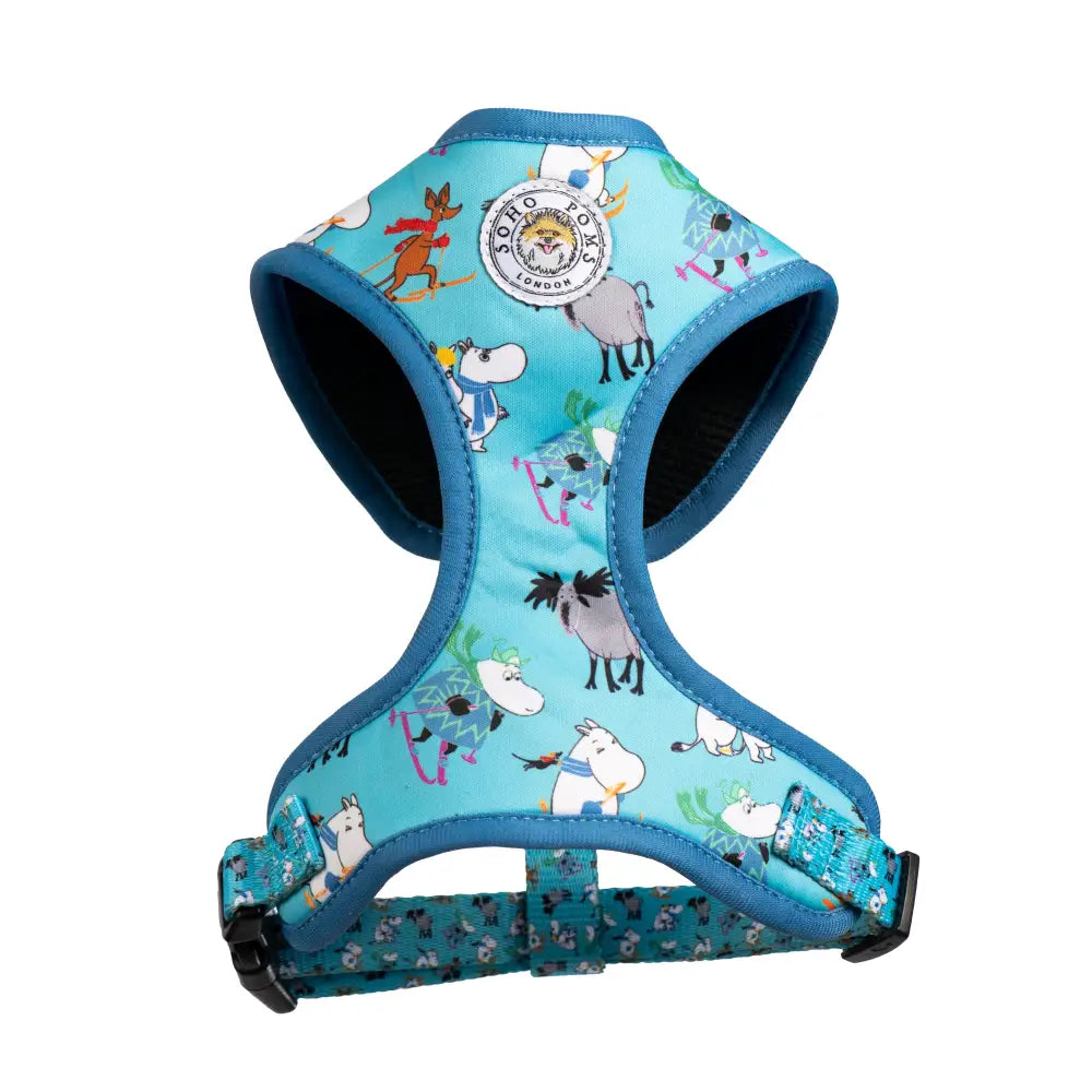 Moomins Blue Holiday Dogs Padded Harness by Soho Poms - Dog Harnesses
