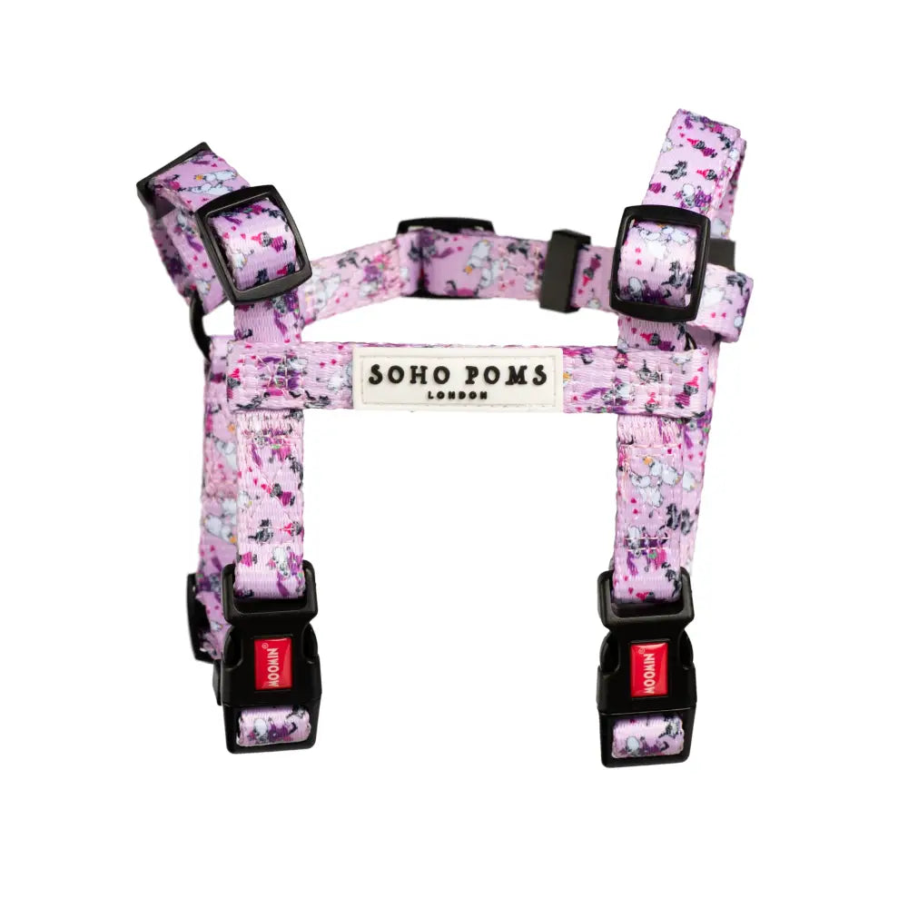Moomins Pink Champagne Dogs H-Harness by Soho Poms - Dog Harnesses
